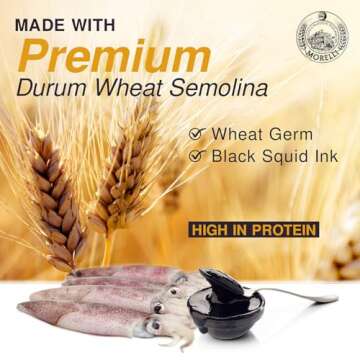 Morelli Strozzapreti Pasta al Nero di Seppia - Black Squid Ink Pasta Imported from Italy 500g