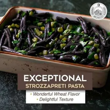 Morelli Strozzapreti Pasta al Nero di Seppia - Black Squid Ink Pasta Imported from Italy 500g