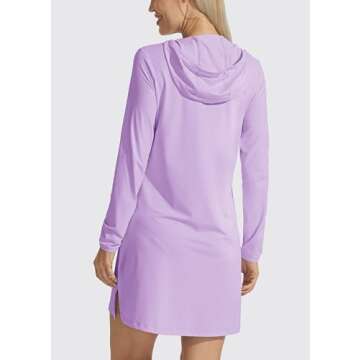 Willit UPF 50+ Women's Swim Cover Up Sun Protection Beach Swimwear Bathing Suit Long Hoodie Jacket S...