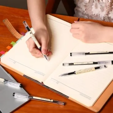 Chinco 12 Extra Fine Black Gel Ink Pens for Writers and Students