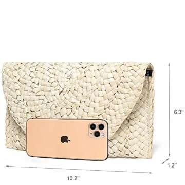 YIKOEE Straw Purse for Women Stylish Summer Beach Bag