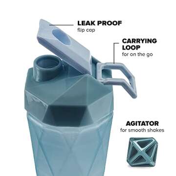 Keelo Classic Blender Shaker Bottle - 28 oz Leak Proof