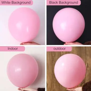 RUBFAC 129pcs Pastel Pink Balloons Different Sizes 18 12 10 5 Inches for Garland Arch, Light Pink Balloons for Birthday Valentine's Day Baby Shower Gender Reveal Wedding Party Decoration