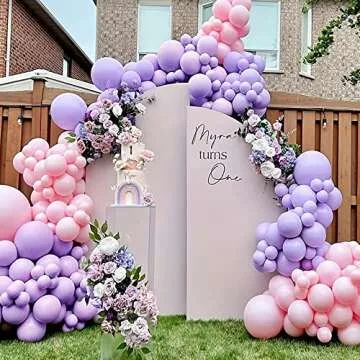 RUBFAC 129pcs Pastel Pink Balloons Different Sizes 18 12 10 5 Inches for Garland Arch, Light Pink Balloons for Birthday Valentine's Day Baby Shower Gender Reveal Wedding Party Decoration