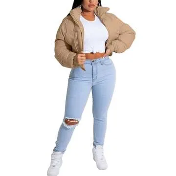 Alunzoem Women's Quilted Puffer Jackets for Cozy Winter