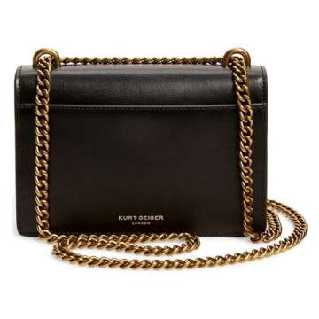 Kurt Geiger London Mini Black Leather Crossbody Bag