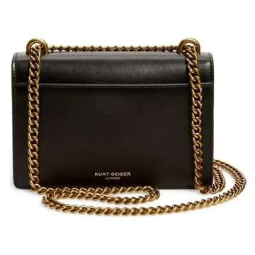 Kurt Geiger London Mini Black Leather Crossbody Bag