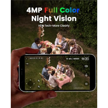 Litokam 4MP Light Bulb Camera for Home Security