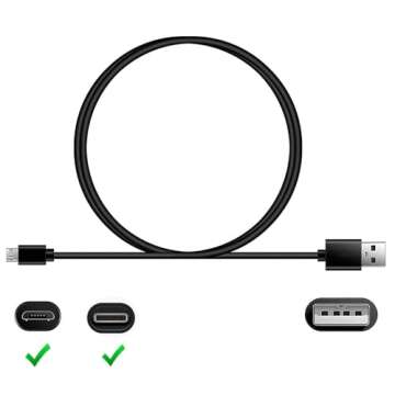 UpBright USB-C and Micro USB Charging Cord for Resound Hearing Aids