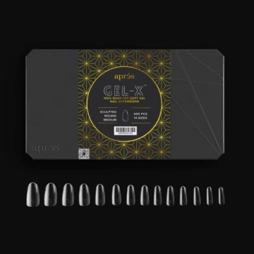 Apres Gel-X Natural Round Medium Tips - 600 Pieces