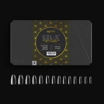 Apres Gel-X Natural Round Medium Tips - 600 Pieces