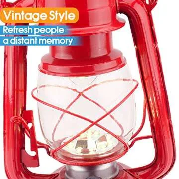 Vintage LED Hurricane Lantern for Indoor and Outdoor Use