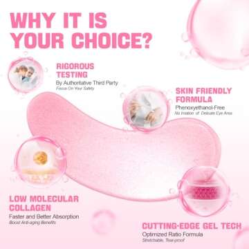 ZealSea Under Eye Patches for Puffy Eyes and Dark Circles (Collagen, 20pairs), Anti-wrinkle Patches, Eye Bags Remover for Women, Eye Masks-Pads-Gels for Spa Party Christmas Gifts, Vegan Cruelty-Free