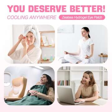 ZealSea Under Eye Patches for Puffy Eyes and Dark Circles (Collagen, 20pairs), Anti-wrinkle Patches, Eye Bags Remover for Women, Eye Masks-Pads-Gels for Spa Party Christmas Gifts, Vegan Cruelty-Free