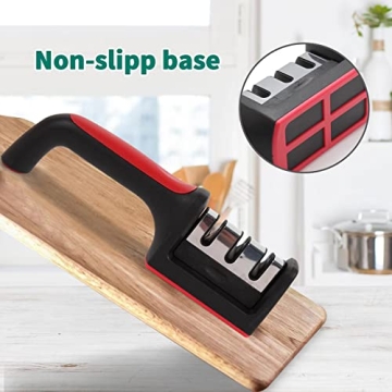 FUVUEAZ Knife Sharpener 3-Groove Design Professional Quality