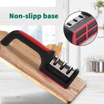 FUVUEAZ Knife Sharpener 3-Groove Design Professional Quality