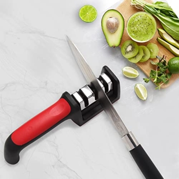 FUVUEAZ Knife Sharpener 3-Groove Design Professional Quality