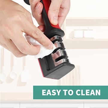 FUVUEAZ Knife Sharpener 3-Groove Design Professional Quality