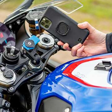 Quad Lock Motorcycle Fork Stem Mount for iPhone and Samsung Galaxy Phones