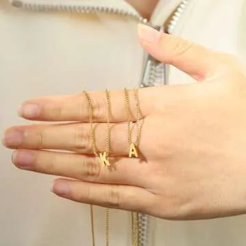 NOMOKOS Initial Necklaces for Women - Personalized Initial A Necklace Initial Letter Necklace Dainty Gold Necklaces Personalized Gold Jewelry Gifts for Women