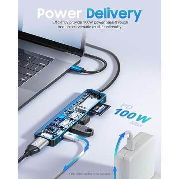 Hiearcool 7 in 1 USB-C Hub for MacBook and More