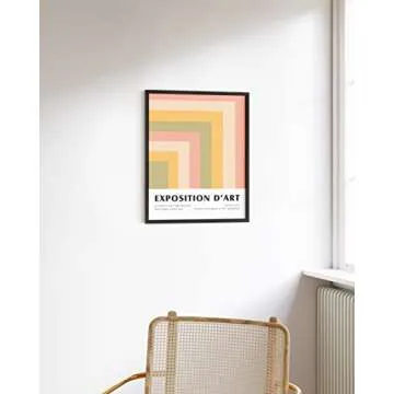 HAUS AND HUES Danish Pastel Posters, Trendy Posters, Danish Posters, Danish Pastel Wall Decor, Aesthetic Posters Art, Abstract Art Exhibition Poster, Cute Poster (12x16 Unframed)