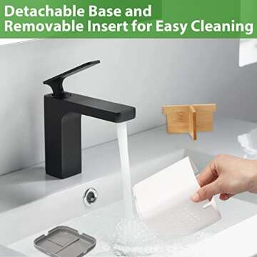 Stylish Boperzi Toothbrush Holder with Eco-Friendly Bamboo Divider