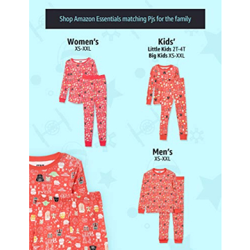 Amazon Essentials Disney | Marvel | Star Wars Women's Snug-Fit Cotton Pajama Sleepwear Sets - Discontinued Colors, Star Wars Holiday - Womens Snug-fit, X-Large