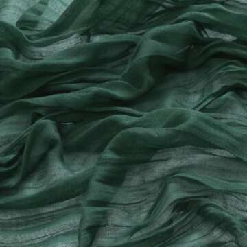 MLMW 4 Pack Emerald Green St. Patrick's Day Table Runner Spring Cheesecloth Table Runner 160 inch Bo...