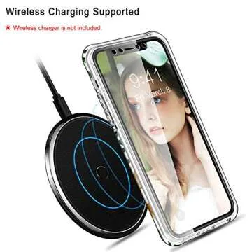 Design for iPhone 11 Case, [Built-in Screen Protector] Flower Full Body Shockproof Dual Layer High Impact Protective Hybrid Hard Plastic & Soft TPU Cover Case for iPhone 11 6.1",White/Green Flower