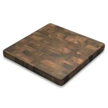 Ironwood Gourmet 28218 Square Charleston End Grain Chef's Board , Acacia Wood 14" Square