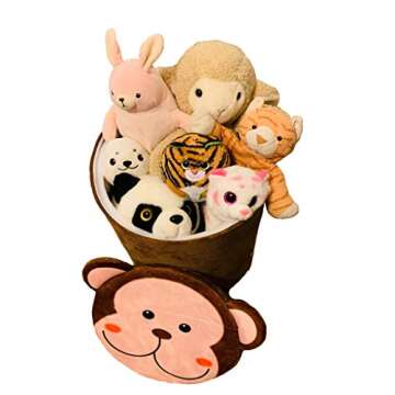 Storl Kids Organizer Stool for Toys and Clothes - Fun Design