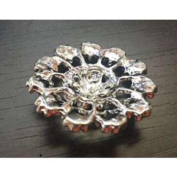 Elegant 10 pcs Rhinestone Buttons for Crafting & Weddings