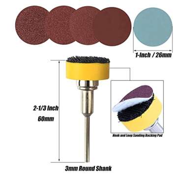Yakamoz 100Pcs Sanding Disc Kit for Rotary Tools