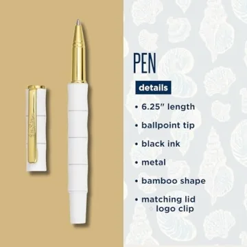 Lilly Pulitzer Bamboo Metal Ballpoint Pen - Stylish & Refillable