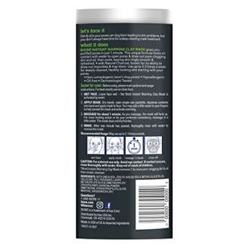 Bioré Charcoal Warming Clay Facial Mask for Oily Skin