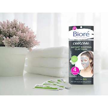 Bioré Charcoal Warming Clay Facial Mask for Oily Skin
