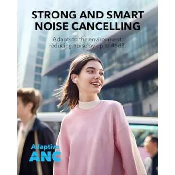 Soundcore A30i by Anker, Smart Noise Cancelling Earbuds, Lipstick-Shaped Stylish Design, Tiny, Lightweight Comfort, Clear Sound, IP54, 15H Playtime in ANC Mode, Wireless Earbuds, Bluetooth 5.4