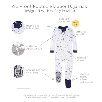 Burt's Bees Baby Boys Pajamas - Organic Cotton Sleepwear