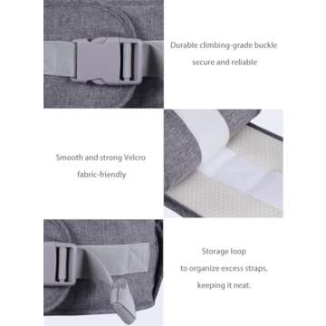 Baby Hip Seat Carrier Baby Waist Stool for Child Infant Toddler with Adjustable Strap Buckle Pocket Soft Inner Huge Storage (Dark Grey)