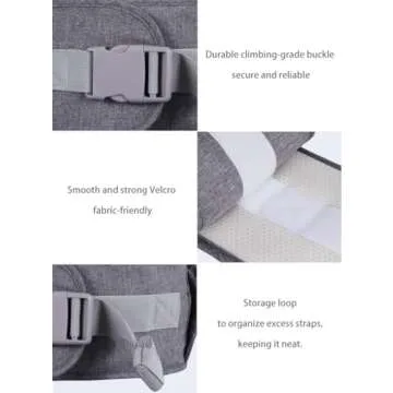 Baby Hip Seat Carrier Baby Waist Stool for Child Infant Toddler with Adjustable Strap Buckle Pocket Soft Inner Huge Storage (Dark Grey)