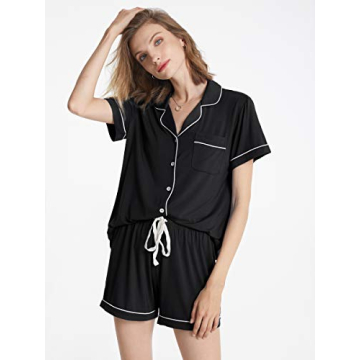 SIORO Women's Soft Short Sleeve Pajama Set - Comfort & Style