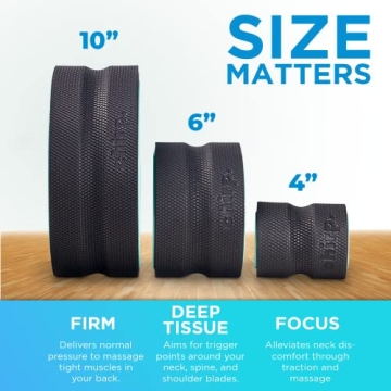 Chirp Wheel Foam Roller - Targeted Back Foam Roller for Back Pain Relief, Deep Tissue Muscle Massage, Trigger Point Round High Density Foam Roller for Physical Therapy & Exercise, 3-Pack Mint