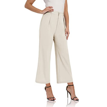 Siliteelon Women's High Waist Palazzo Pants for Work Casual