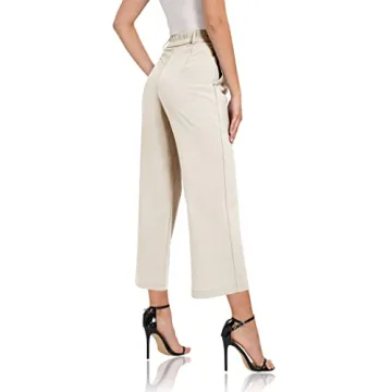 Siliteelon Women's High Waist Palazzo Pants for Work Casual