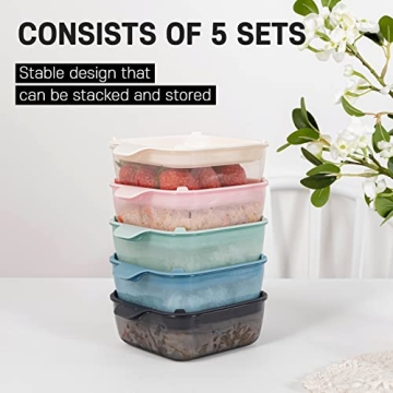 GOODSDECO BPA-Free Food Storage Containers Set of 5