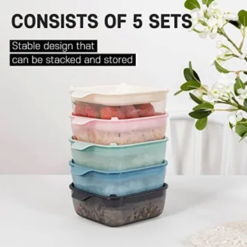 GOODSDECO BPA-Free Food Storage Containers Set of 5
