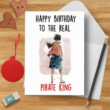 Unique Anime Birthday Card for Anime Fans - A6 Size