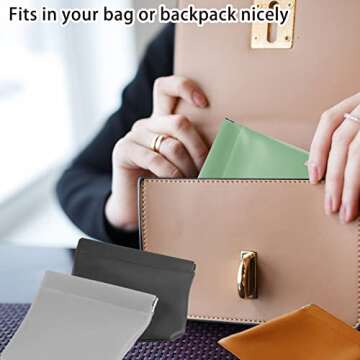 CANIPHA 8pcs Portable Lambskin Cosmetic Bag Set