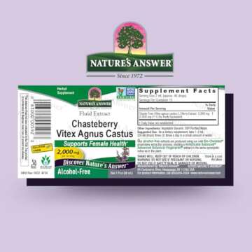 Nature's Answer Alcohol-Free Vitex Berry, 1-Fluid Ounce | Promotes Hormonal Balance | Ovulation Supp...
